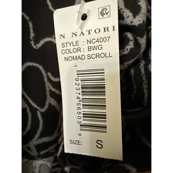 NEW Natori Womens Size Small Soft & Cozy Nomad Scroll House Robe Black Grey - Picture 9 of 9